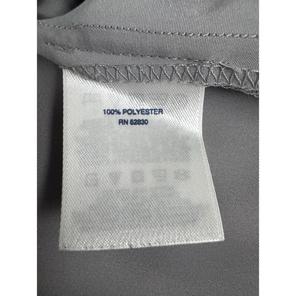 Lands End Gray Blouse Tie 3/4  Sleeve Office Career Lightweight Plus Size 22W - Picture 11 of 12